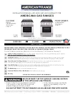 Preview for 1 page of American Range ARR-364GD Use And Care Manual