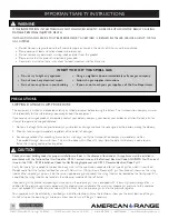 Preview for 4 page of American Range ARR-364GD Use And Care Manual