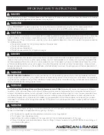 Preview for 5 page of American Range ARR-364GD Use And Care Manual