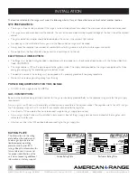 Предварительный просмотр 8 страницы American Range ARR-364GD Use And Care Manual