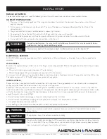 Preview for 9 page of American Range ARR-364GD Use And Care Manual