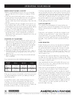 Preview for 16 page of American Range ARR-364GD Use And Care Manual