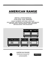 Preview for 1 page of American Range ARR-484XGDRF Installation Manual