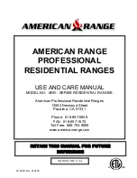 Preview for 1 page of American Range ARR SERIES RESIDENTIAL Use And Care Manual