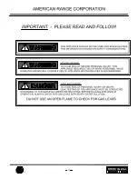 Preview for 6 page of American Range ARSCT-364GR Installation Manual