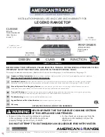 Preview for 1 page of American Range ARSCT-486GD Installation Manual