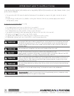 Предварительный просмотр 3 страницы American Range ARSCT-486GD Installation Manual