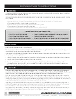 Preview for 4 page of American Range ARSCT-486GD Installation Manual