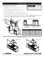 Предварительный просмотр 9 страницы American Range CUISINE Series Installation Manual