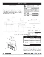 Предварительный просмотр 8 страницы American Range VITESSE ARDCT-305 Installation Manual