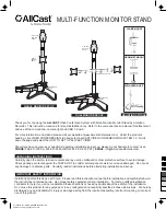 American Recorder AllCast MULTI-FUNCTION MONITOR STAND Manual preview