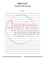 Preview for 7 page of American Sanders AVAC Q-10 Operator'S Manual