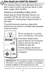 Preview for 8 page of American Sensor CO800 Owner'S Manual