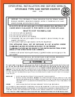 Preview for 1 page of American Standard 100-83 AS Operating, Installation And Service Manual