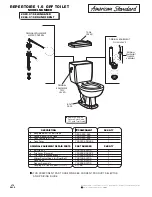 American Standard 2266.015 Round Front Parts List предпросмотр