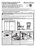 Preview for 9 page of American Standard 2476 Installation Instructions Care And Maintenance