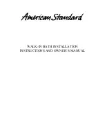 Предварительный просмотр 1 страницы American Standard 2651.11X Installation Instructions And Owner'S Manual