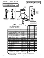 American Standard 2798 Series Parts List предпросмотр