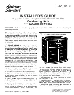 American Standard 2A7A3018-060A1000A Installer'S Manual preview