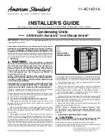 American Standard 2A7A8 Installer'S Manual preview
