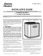 American Standard 2A7B3018-1000A Installer'S Manual preview