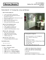 American Standard 3051.110.AXX Specification Sheet preview