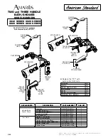 American Standard 3632 Series Repair Parts предпросмотр