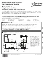 American Standard 3851A Installation Instructions Care And Maintenance предпросмотр