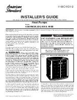 American Standard 4A6H6036 Installer'S Manual предпросмотр