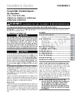 Предварительный просмотр 1 страницы American Standard 4TEE3F31A Installer'S Manual