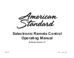 American Standard 605XRCT Operating Manual preview