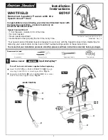 American Standard 6074F Installation Instructions Manual предпросмотр