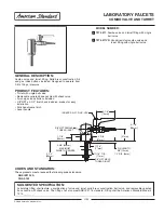 American Standard 7274 Specification Sheet предпросмотр