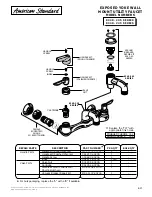 American Standard 8340.243 Series Parts List предпросмотр