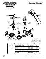 American Standard 8344.112 Parts List предпросмотр