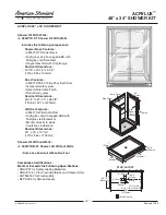 Preview for 1 page of American Standard Acrylux 48" x 34" Shower Kit 4834Y1K.ST Specification Sheet