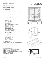 Preview for 2 page of American Standard Acrylux 6000Y1.BE5 Specifications