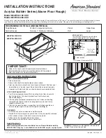 Предварительный просмотр 1 страницы American Standard Acrylux  Builder Series 6030Y2A.102.XXX Installation Instructions