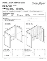 Preview for 1 page of American Standard Acrylux Builder Series Bath Tub Walls 6030Y1.BW.XXX Installation Instructions