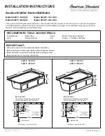 American Standard Acrylux Builder Series Bathtubs 6030Y1.102.XXX Installation Instructions preview