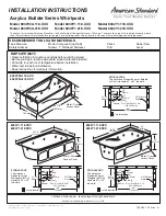 American Standard Acrylux Builder Series Whirlpools 6030Y1.118.XXX Installation Instructions preview