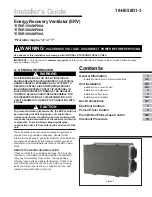American Standard AERVR100A9P00A Installer'S Manual preview