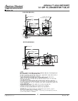 Предварительный просмотр 2 страницы American Standard Afwall ADA Retrofit 1.6 GPF Flushometer Toilet 3355.160 Specification Sheet