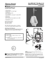 Предварительный просмотр 1 страницы American Standard Allbrook FloWise 0.5 6550.005 Specification Sheet