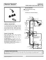 American Standard Amarilis 8630.000 Specification Sheet предпросмотр