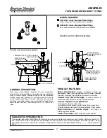 American Standard Amarilis Fixture-Mounted Bidet Fitting 8390.000 Specification Sheet предпросмотр