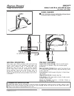 Предварительный просмотр 1 страницы American Standard Arch 4101.001 Specifications