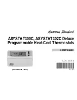 Preview for 1 page of American Standard ASYSTAT300C Owner'S Manual