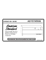 American Standard ASYSTAT656 Operation Manual preview