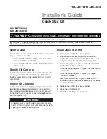 American Standard BAYQSTK300A Installer'S Manual preview